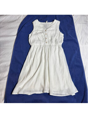Women's naif White Sleeveless Mini Dress Size L